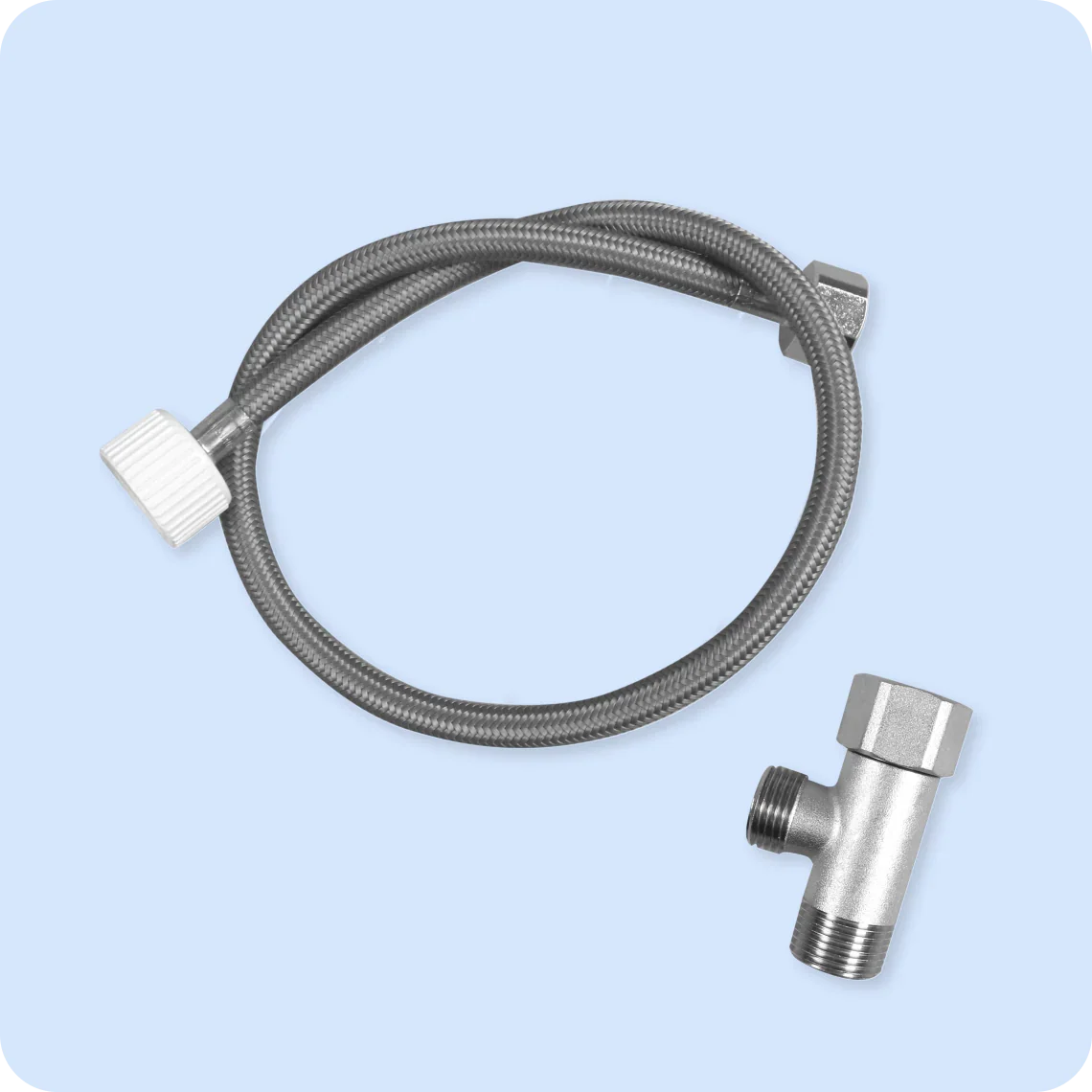 Brass Tank Adapter and Stainless Steel Braided Hose for Aura/Cloud/Cloud+/Ace